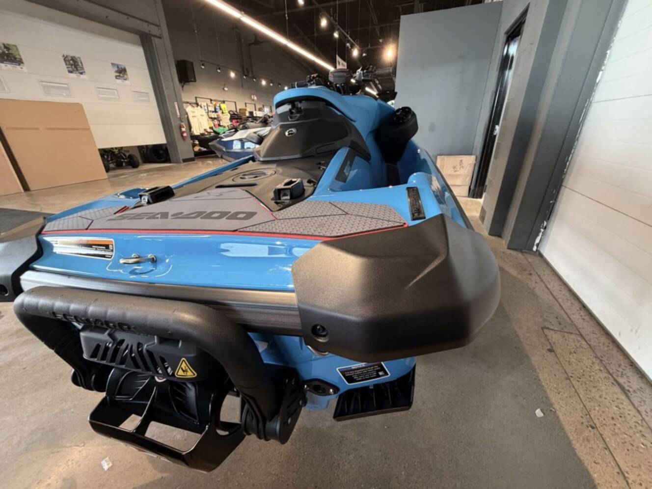 A photo of this 2026 Sea-Doo RXP-X 325 Tech, BRP Premium A, iBR Gulfstream Blue P
