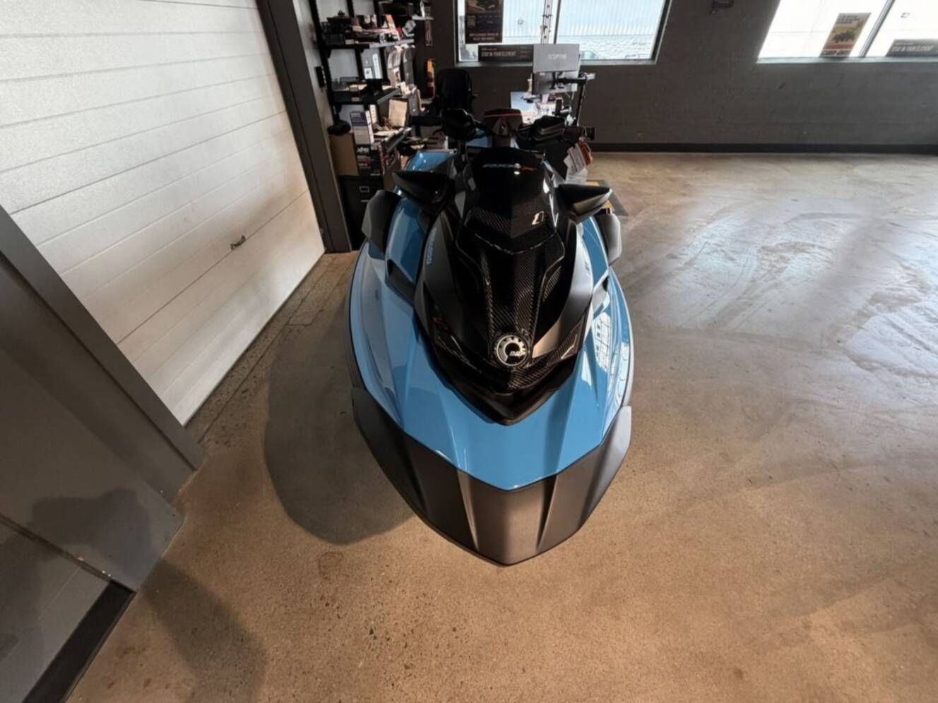 A photo of this 2026 Sea-Doo RXP-X 325 Tech, BRP Premium A, iBR Gulfstream Blue P