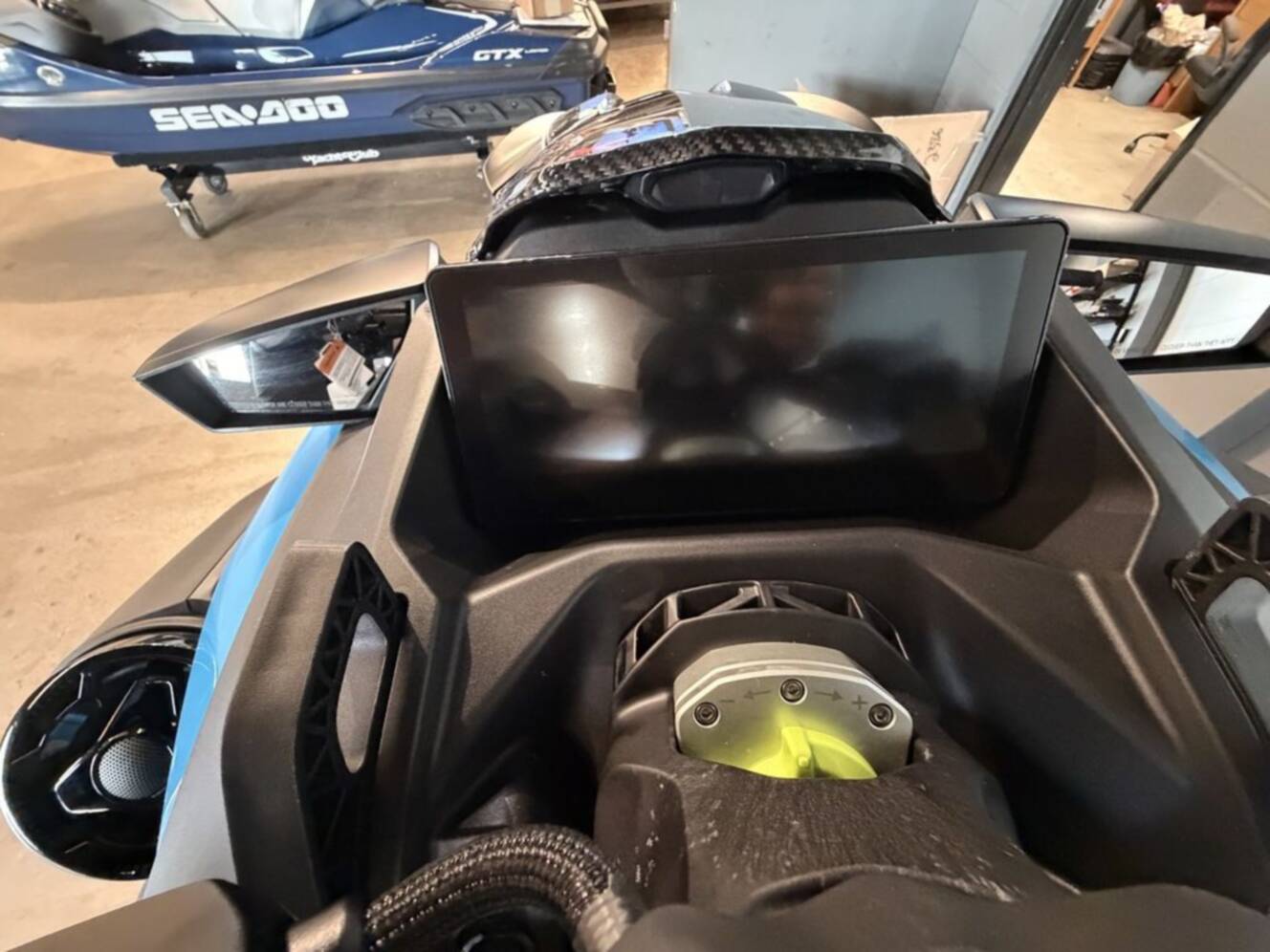 A photo of this 2026 Sea-Doo RXP-X 325 Tech, BRP Premium A, iBR Gulfstream Blue P