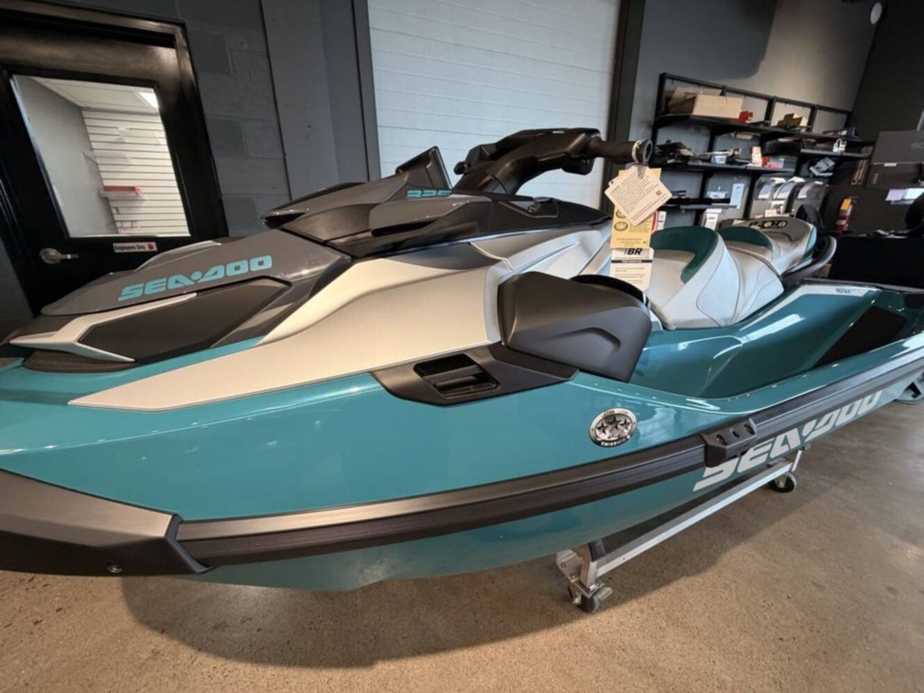 A photo of this 2026 Sea-Doo GTX Limited 325 Teal Metallic