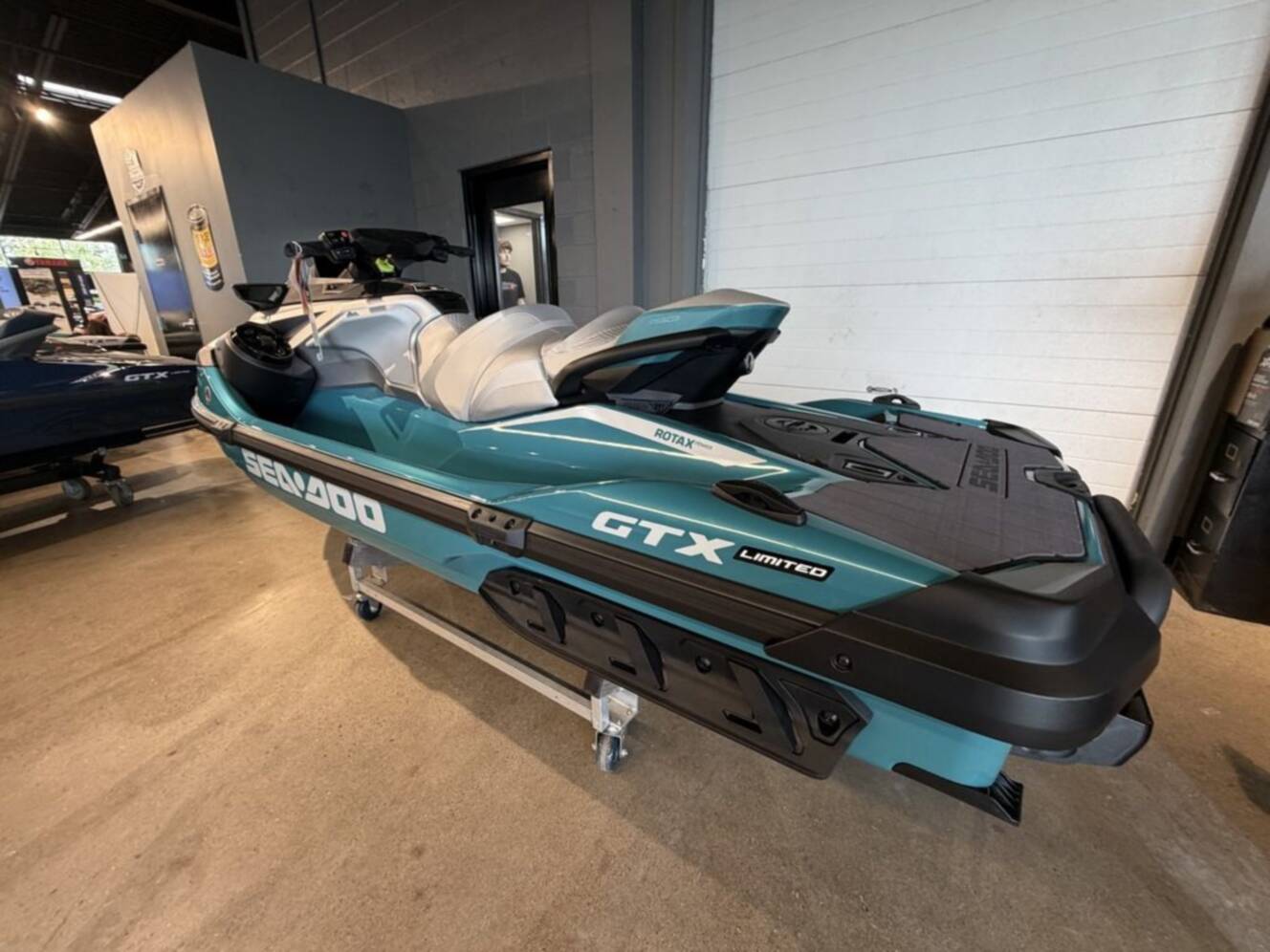 A photo of this 2026 Sea-Doo GTX Limited 325 Teal Metallic