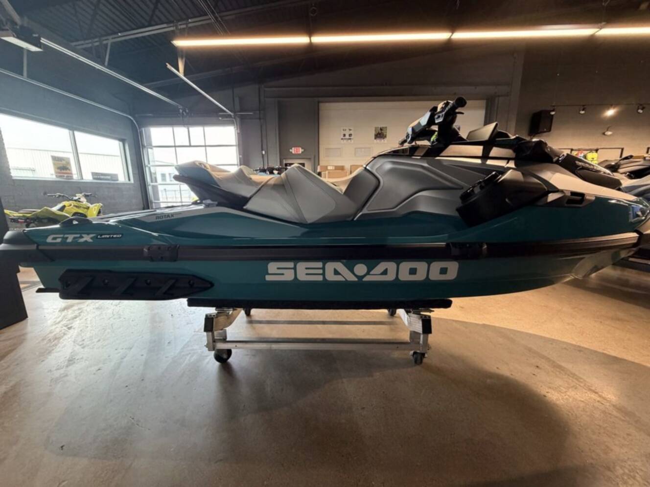 A photo of this 2026 Sea-Doo GTX Limited 325 Teal Metallic