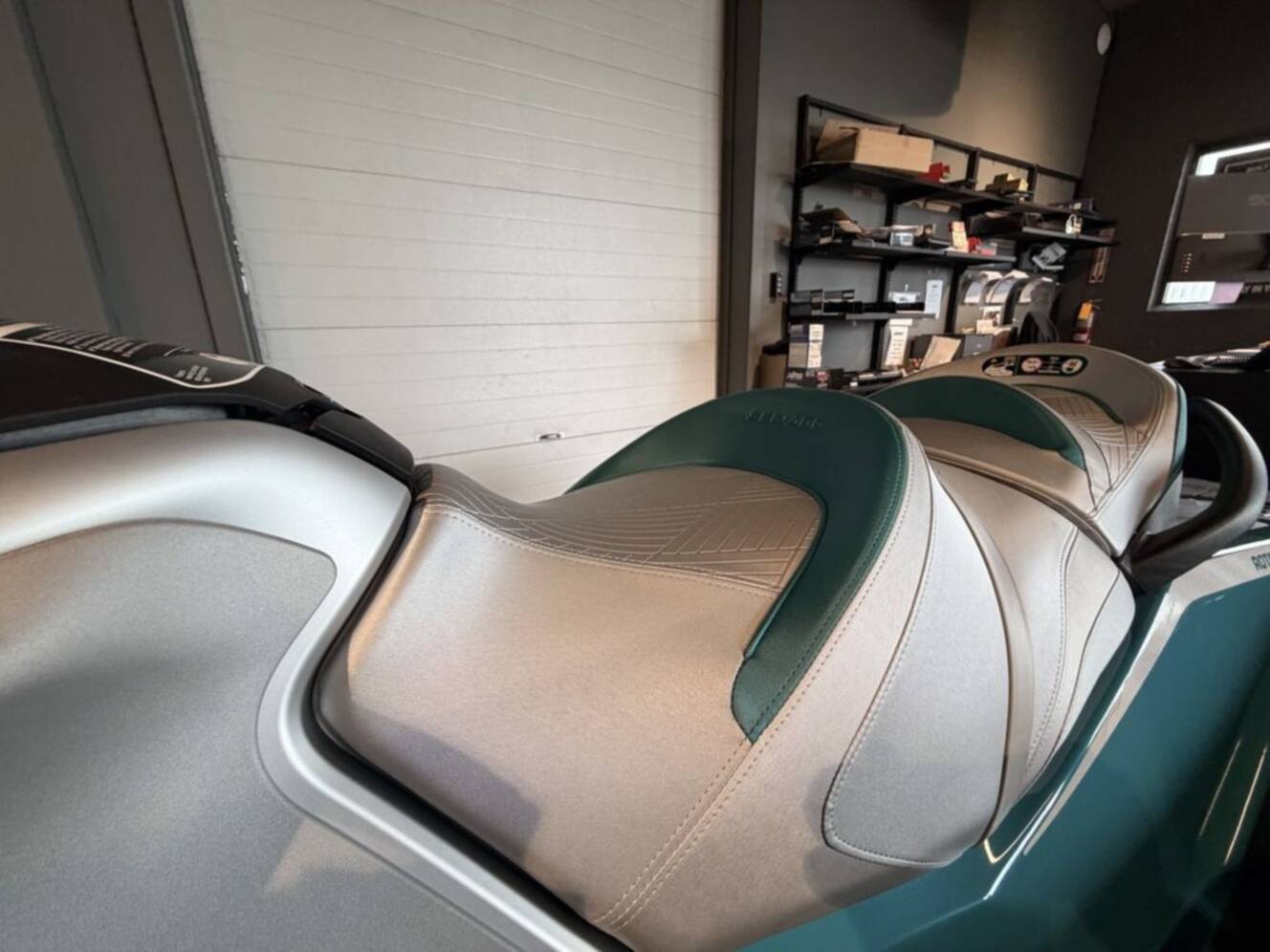 A photo of this 2026 Sea-Doo GTX Limited 325 Teal Metallic
