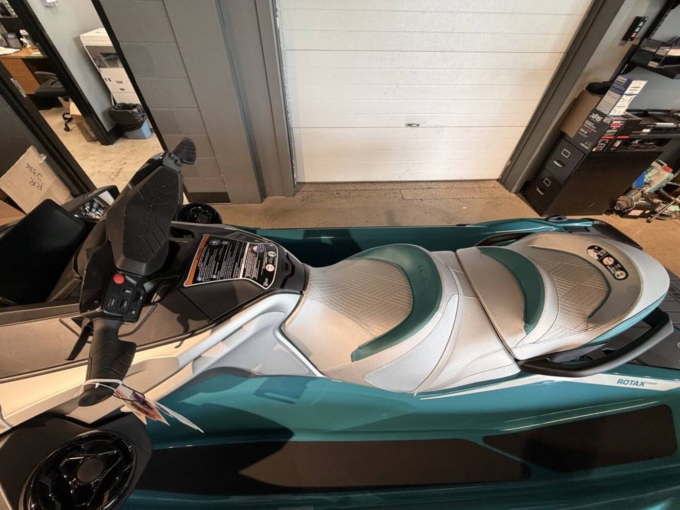 A photo of this 2026 Sea-Doo GTX Limited 325 Teal Metallic