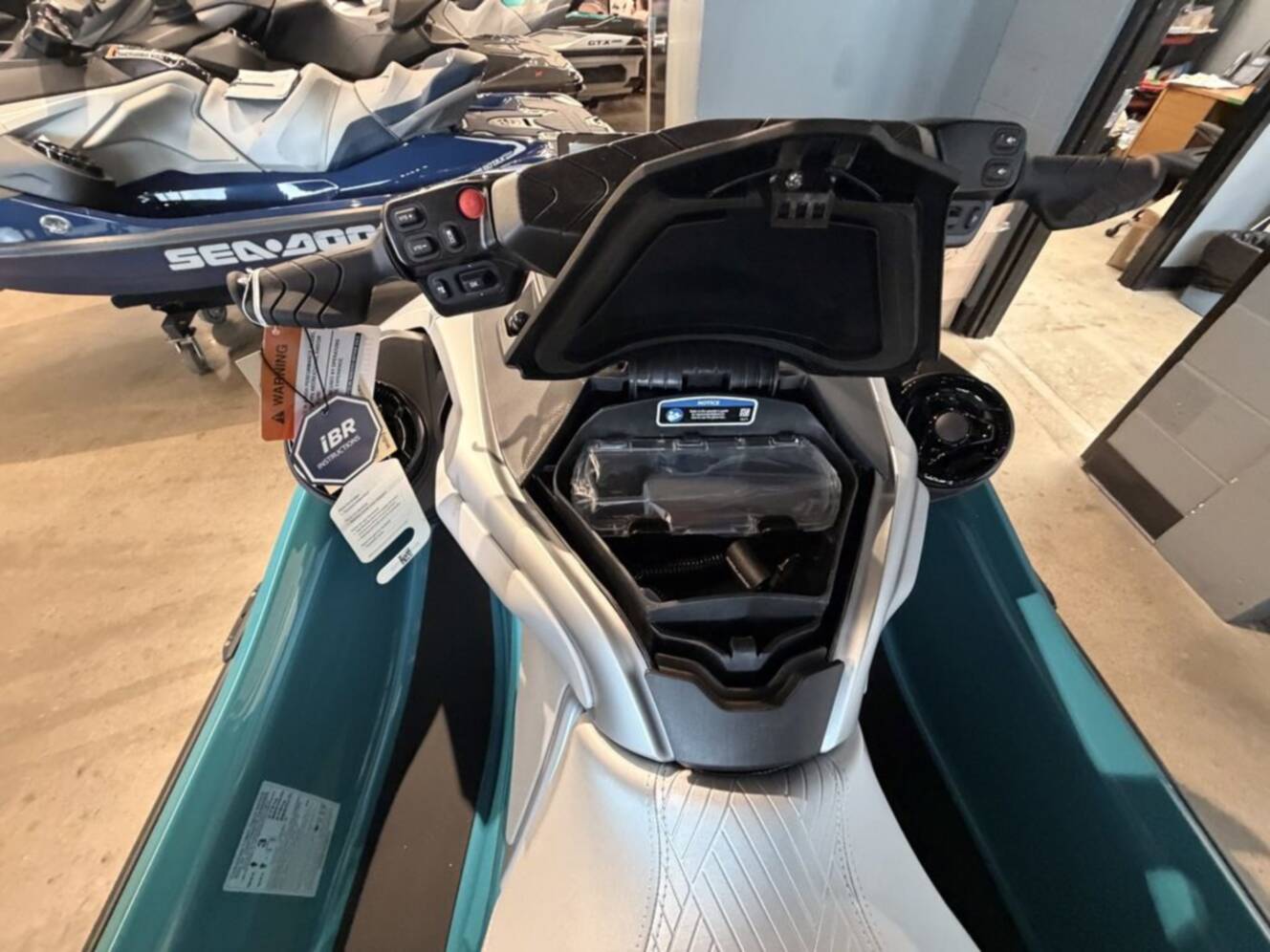 A photo of this 2026 Sea-Doo GTX Limited 325 Teal Metallic