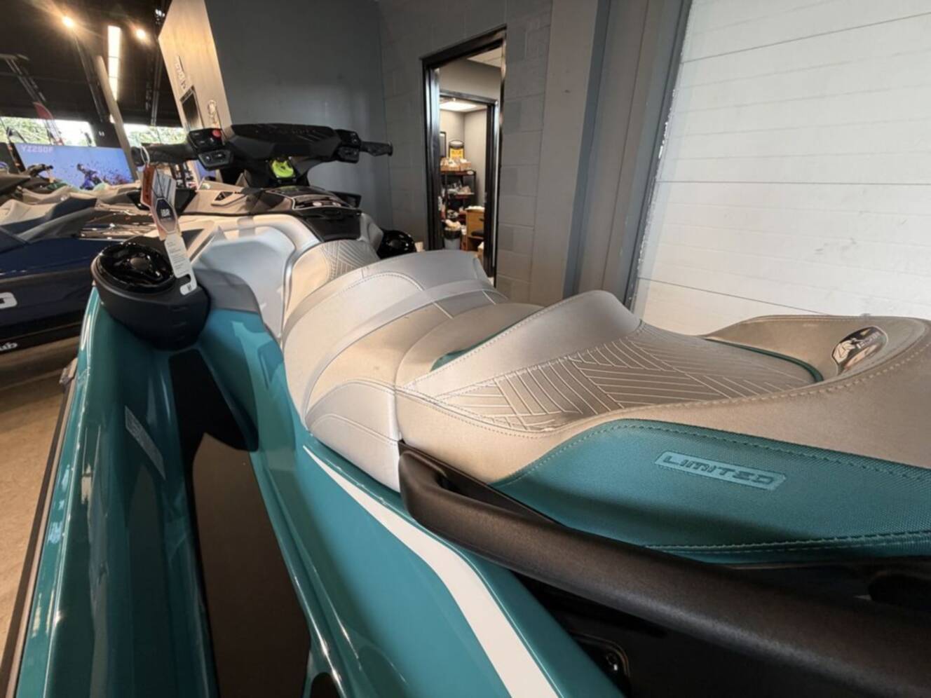 A photo of this 2026 Sea-Doo GTX Limited 325 Teal Metallic