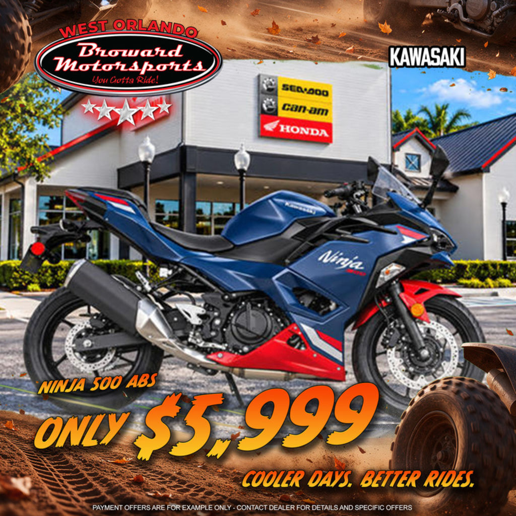 2026 Kawasaki Ninja® 500 ABS Metallic Matte Twilight Blue ABS in Oakland, FL