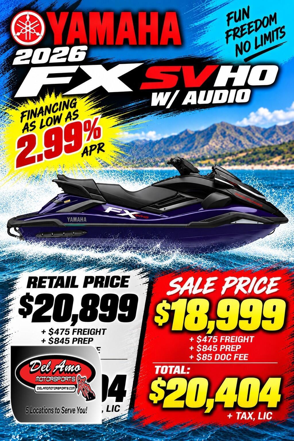 2026 Yamaha FX SVHO W&sol;AUDIO in redondo beach CA