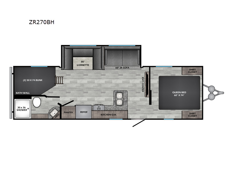 2021 Crossroads Rv Zinger Lite ZR270BH in connellsville PA