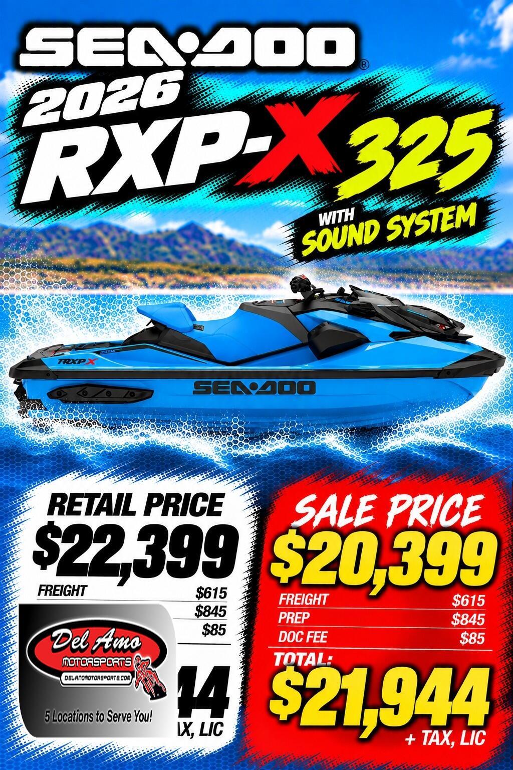 2026 Sea-Doo RXP-X 325 (SOUND SYSTEM) BASE in redondo beach CA