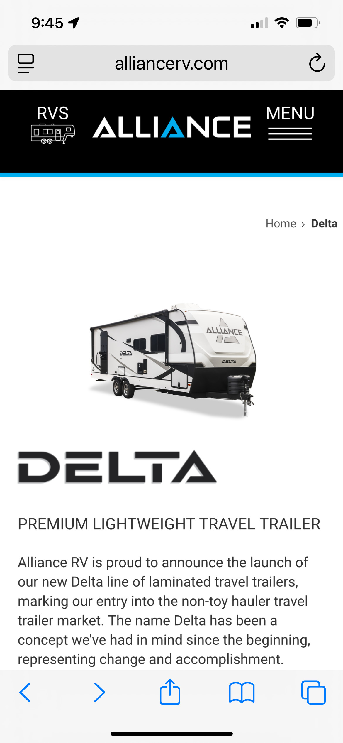 2024 Alliance Rv DELTA 262RB in santee SC