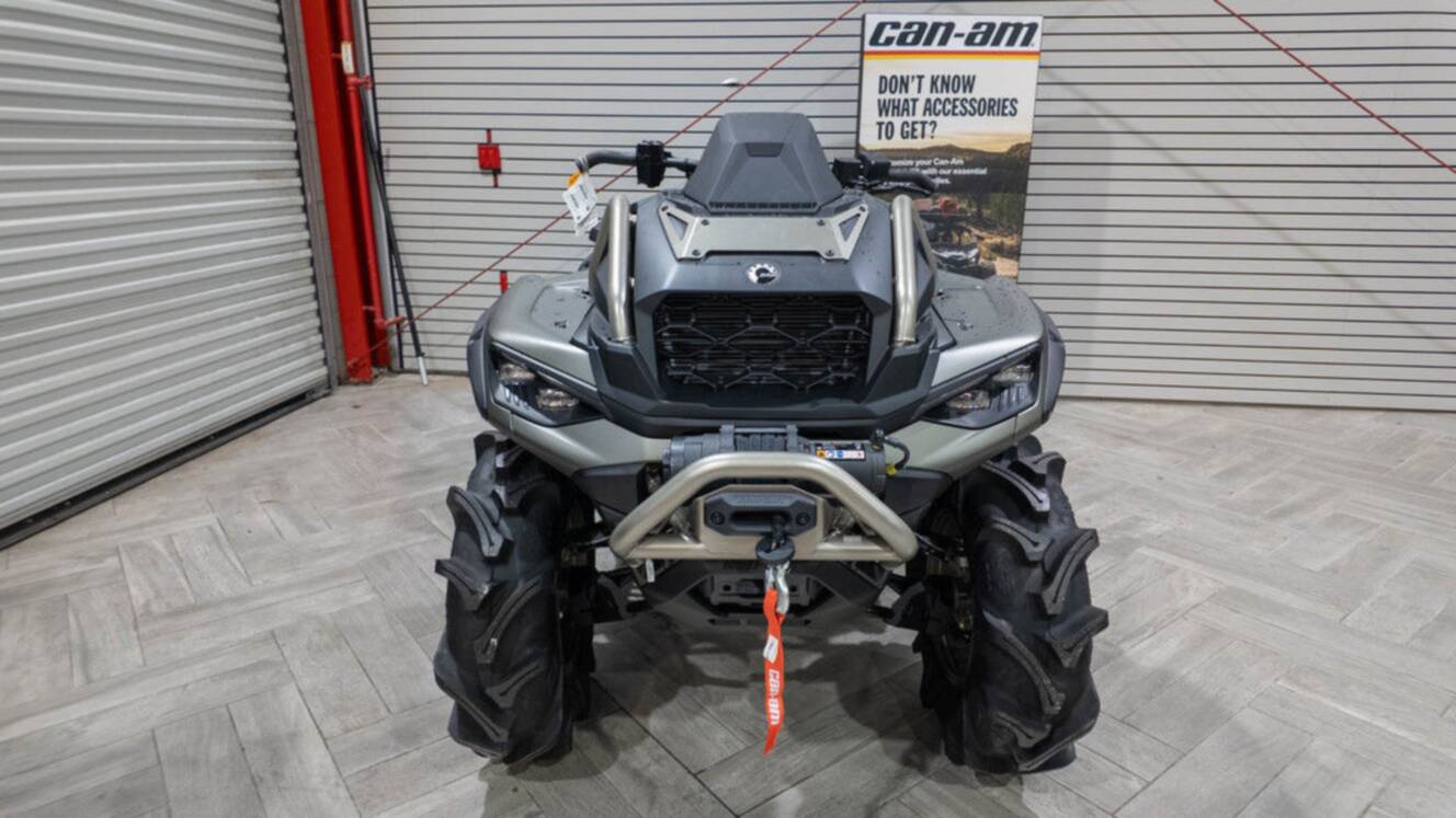 A photo of this 2026 Can-Am Outlander X mr 1000R Loft Green Satin
