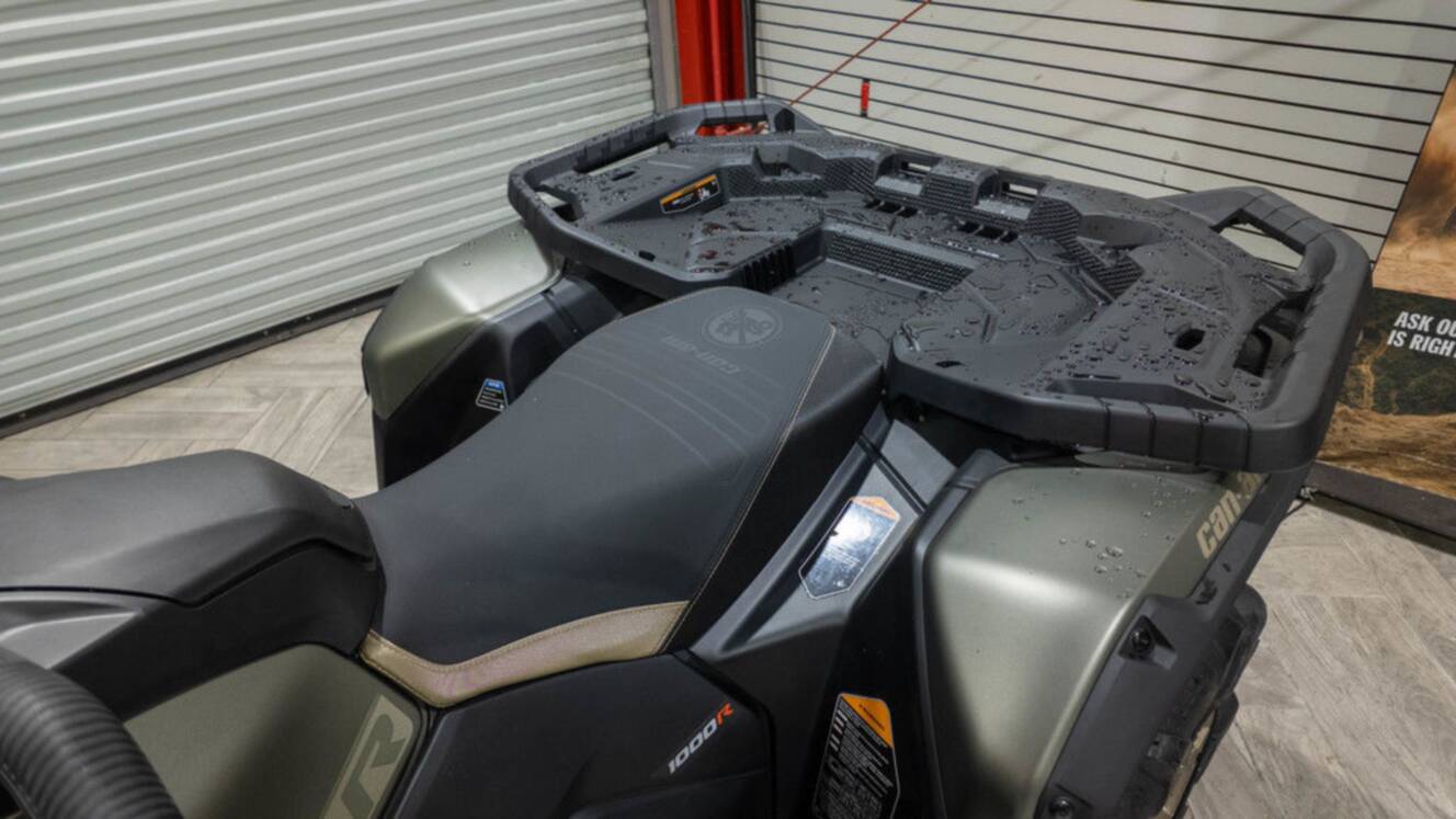 A photo of this 2026 Can-Am Outlander X mr 1000R Loft Green Satin