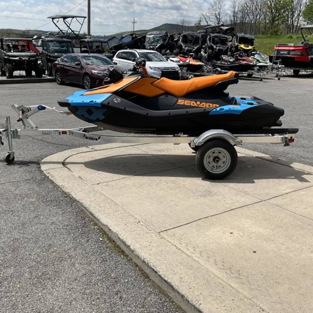 A photo of this 2026 Sea-Doo Spark Trixx for 3 Rotax® 900 ACE - 90 iBR and Aud