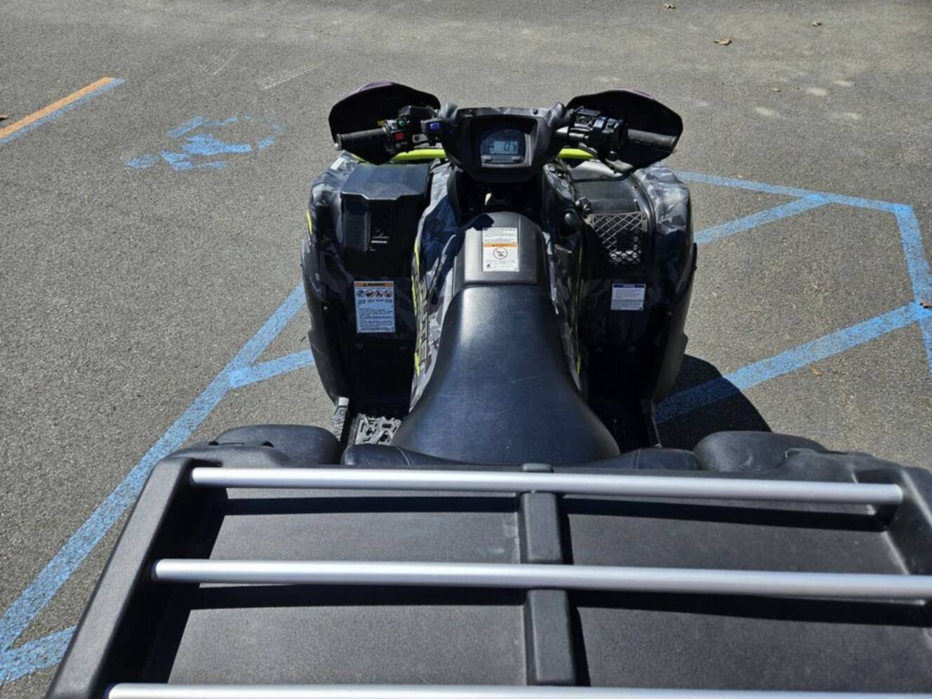 A photo of this 2023 Kawasaki Brute Force® 750 4x4i EPS Fragment Camo Gray