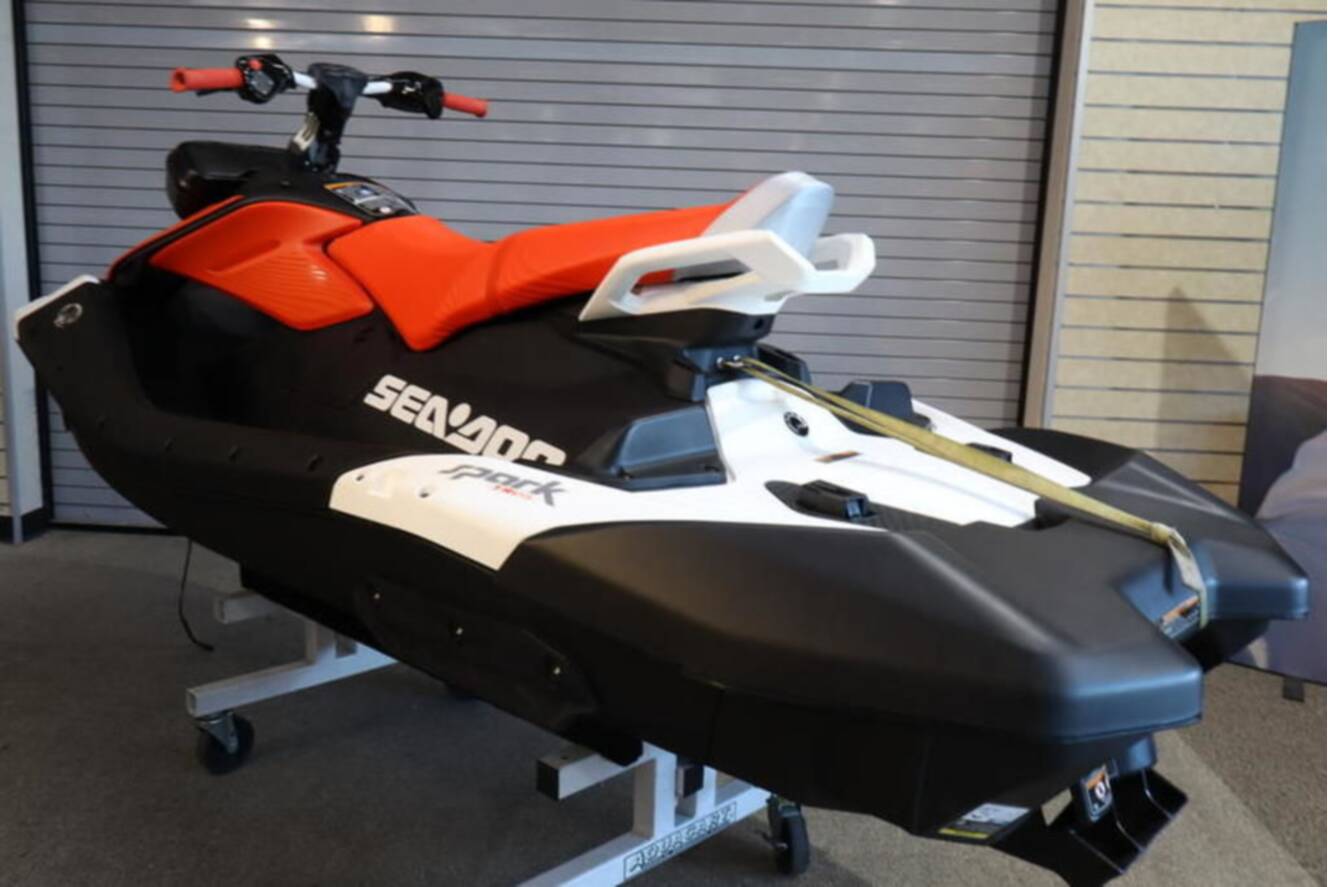 A photo of this 2026 Sea-Doo Spark Trixx for 3 Rotax® 900 ACE - 90 iBR and Aud