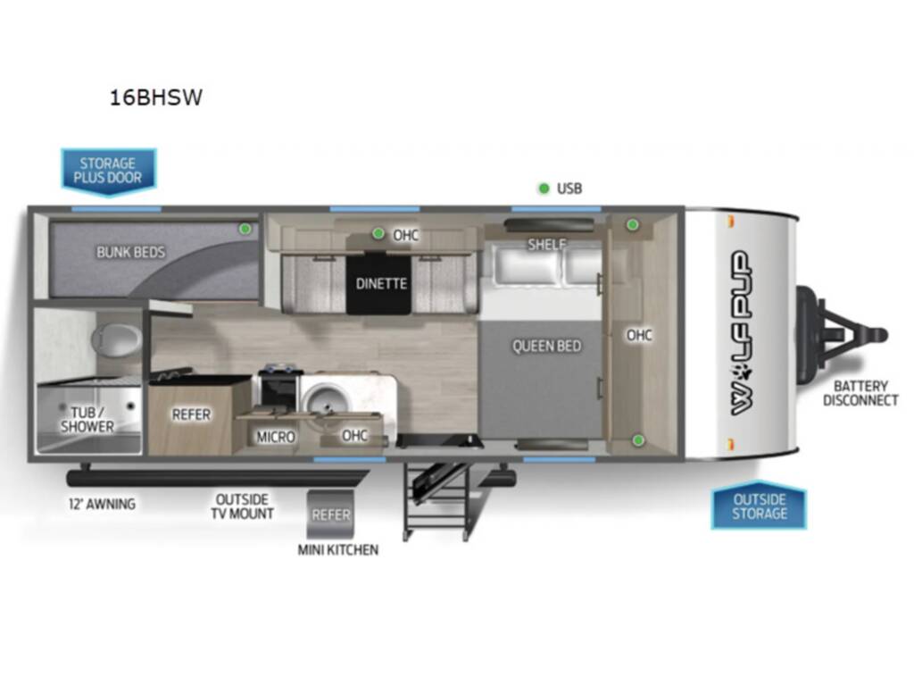 Chef Rv. Shop New 2026 Forest River RV Cherokee Wolf Pup 16BHSW For Sale in Lancaster ...