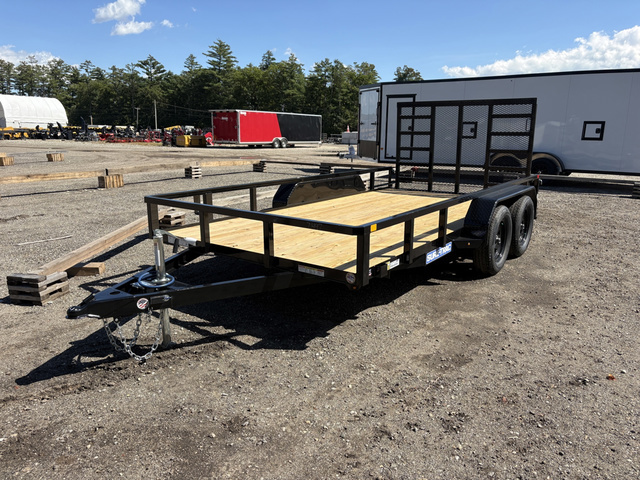 2027 SURE-TRAC 7x14 7K Powder Coated Tube Top Utility Trailer w/ Fold in Turner, ME