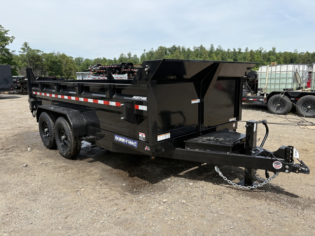 2026 SURE-TRAC 7x14 Powder Coated 14K Heavy Duty Scissor Dump Trailer in Turner, ME