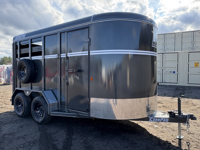 2025 CORNPRO 7x14 Steel 7K Slant Load Horse Trailer w/Extra Height & in Turner, ME