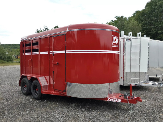 2025 CORNPRO 7x14 7K 2-Horse Slant/Livestock Trailer w/Extra Height, in Manchester, ME