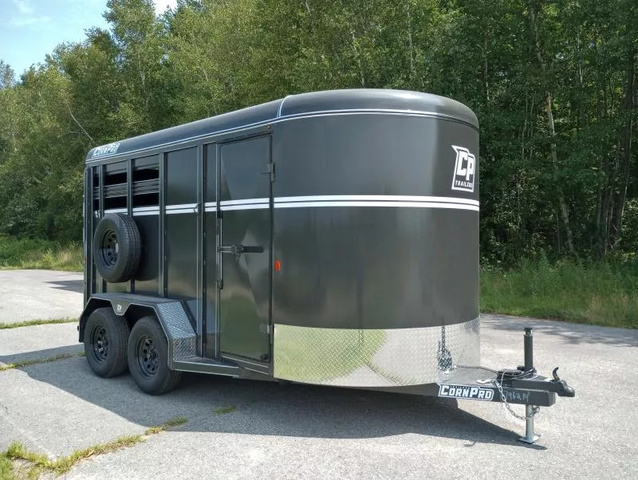 2025 CORNPRO 7x14 7K 2-Horse Slant/Livestock Trailer w/Extra Height, in Manchester, ME