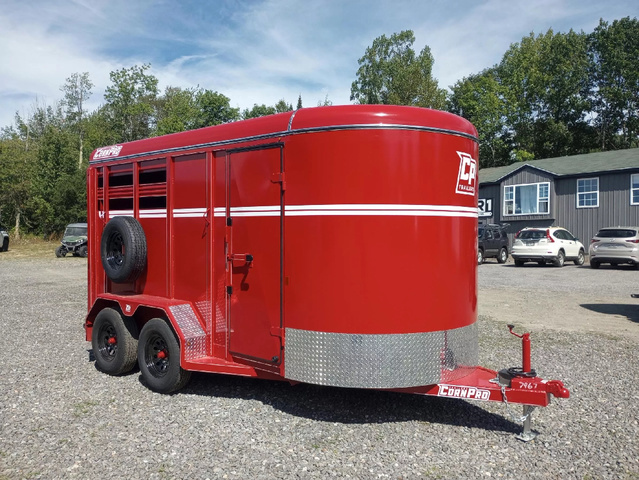 2025 CORNPRO 7x14 7K 2-Horse Slant/Livestock Trailer w/Extra Height, in Manchester, ME