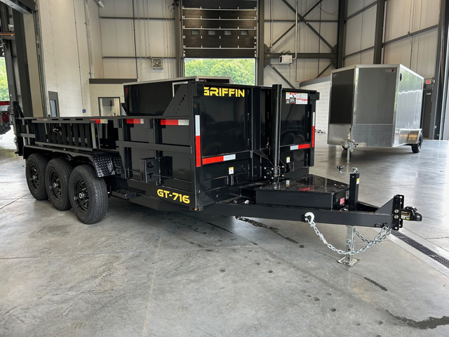 2026 GRIFFIN 7x16 Powder Coated 21K Tri-Axle Telescopic Dump Trailer in Loudon, NH