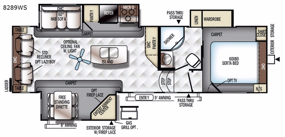 2017 Forest River Rv Rockwood Signature Ultra Lite 8289WS in walcott IA