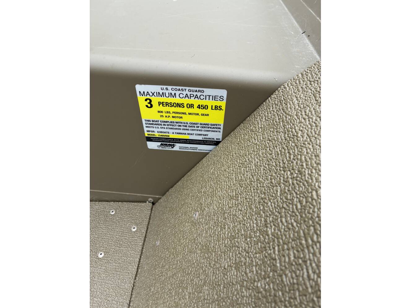 A photo of this 2026 G3 1548 VBW