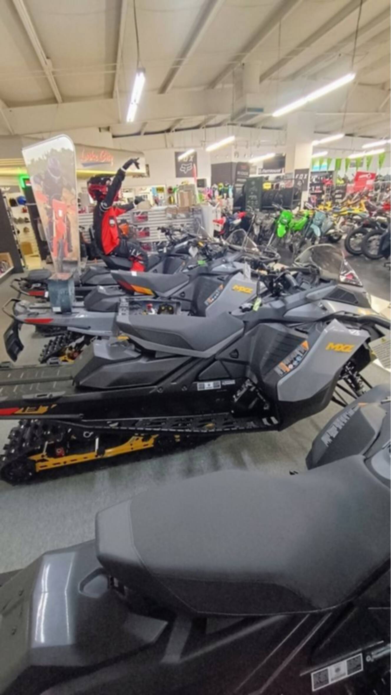 A photo of this 2026 Ski-Doo MXZ® Adrenaline® 850 E-TEC 137_Grey