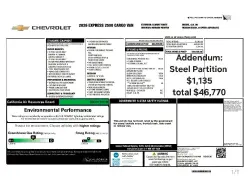 2026 CHEVROLET EXPRESS G2500