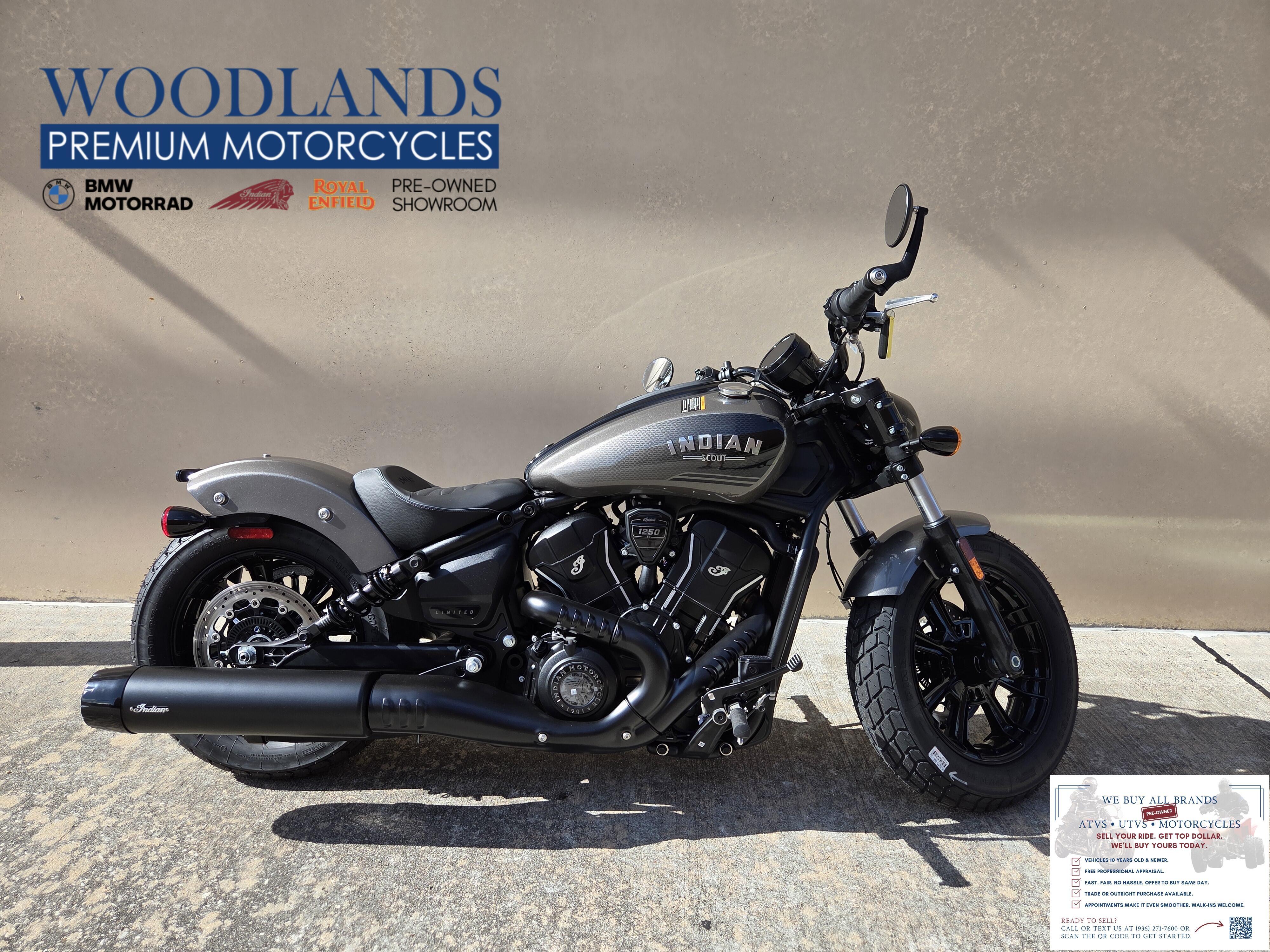 2026 Indian Motorcycle SCOUT BOBBER LT W&SOL; TECH, HEAVY METAL BASE in Shenandoah, TX
