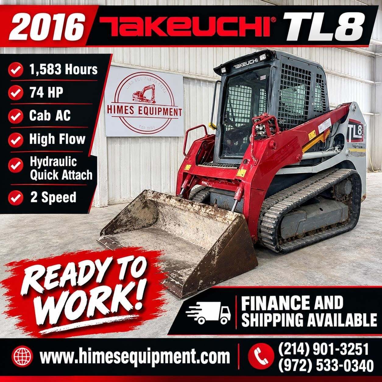 2016 TAKEUCHI TL8 in Van Alstyne, TX