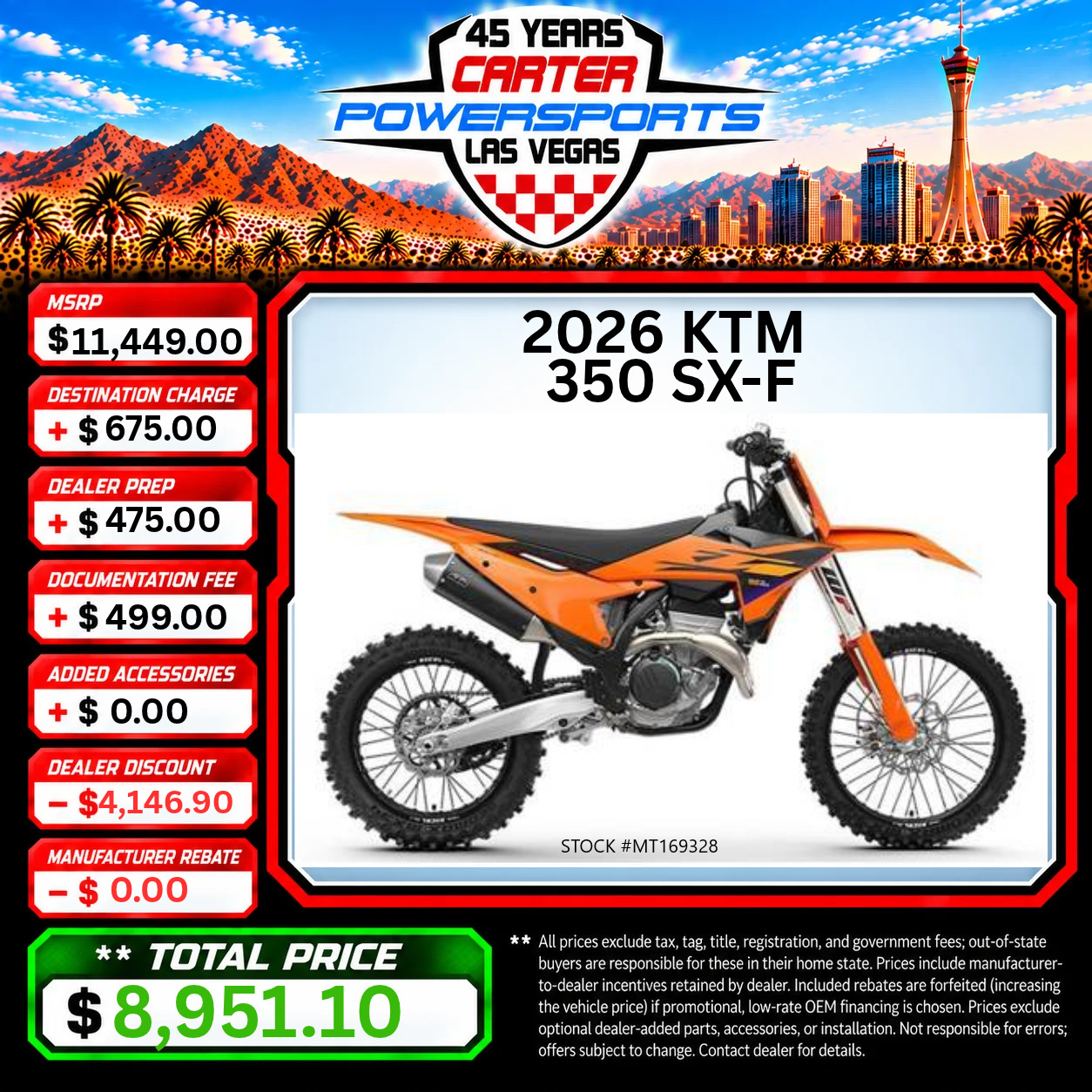 2026 KTM 350 SX-F in las vegas NV