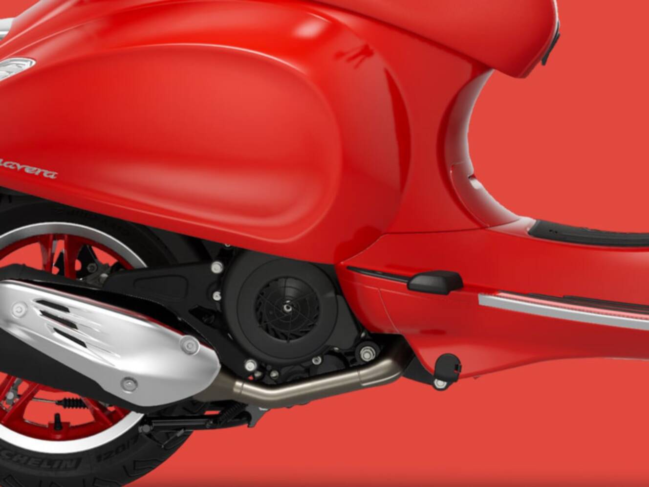 A photo of this 2027 Vespa Primavera 150 Red