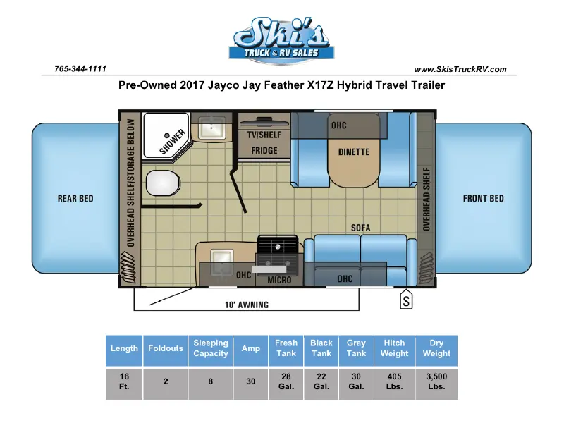 2017 Jayco Jay Feather X17Z Hybrid