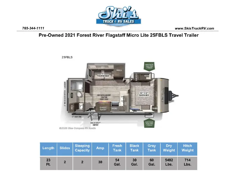 2021 Forest River Flagstaff Micro Lite 25FBLS