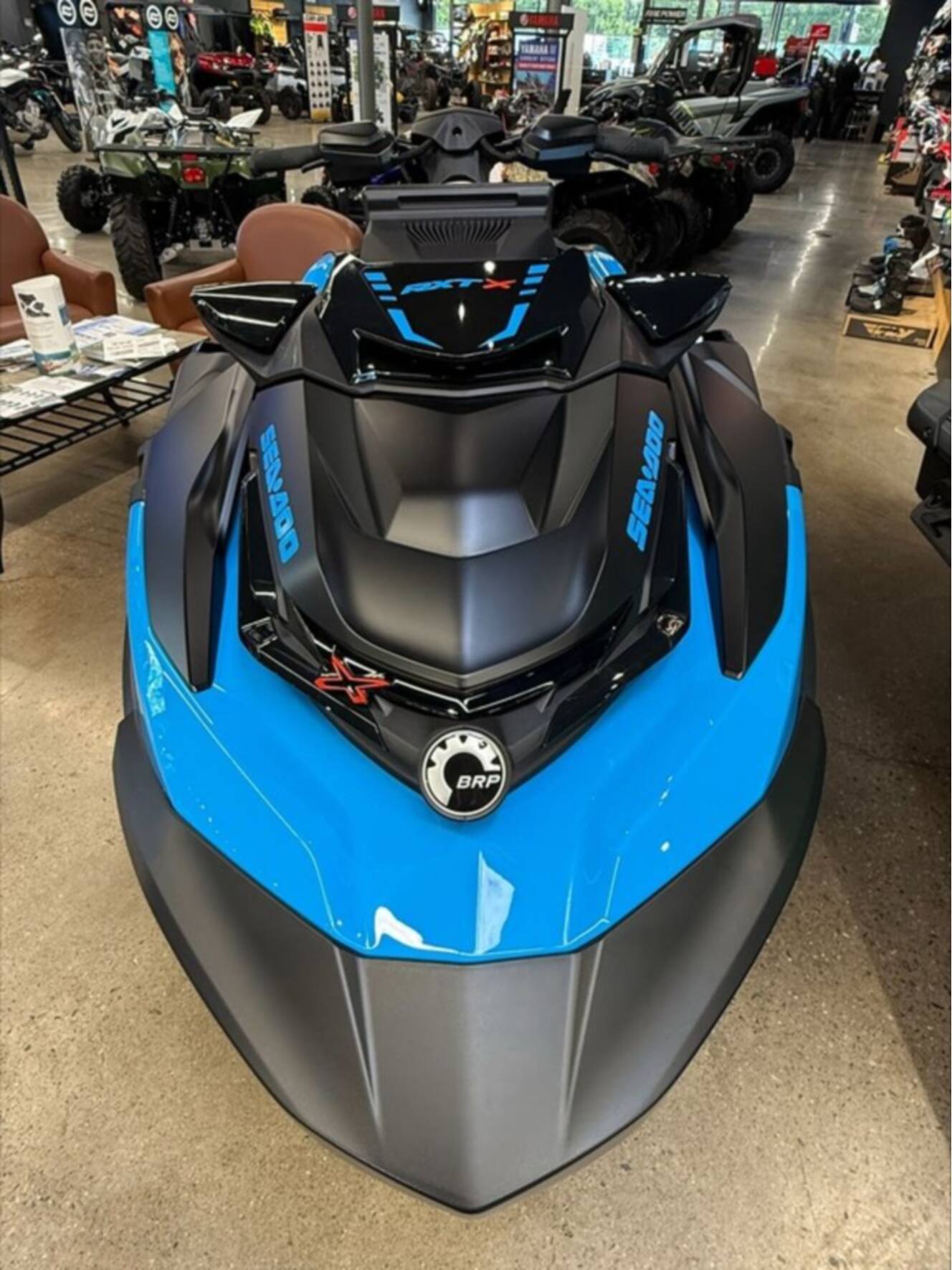 A photo of this 2026 Sea-Doo RXT-X 325 Gulfstream Blue Premium