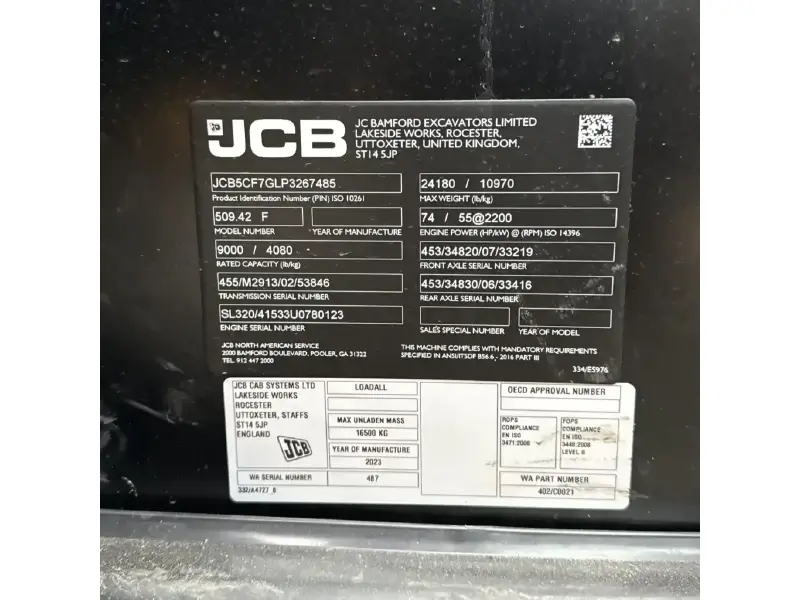 2023 JCB 509-42