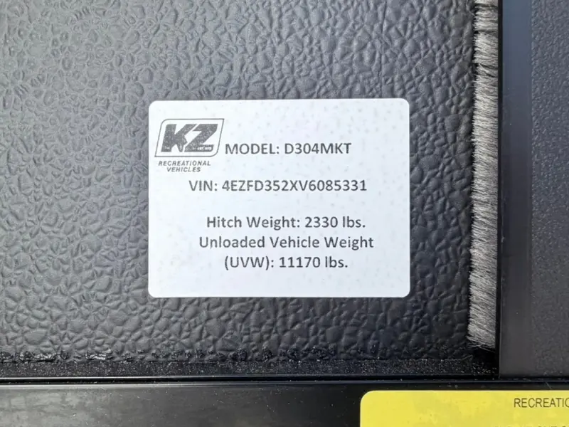 2027 KZ RV Durango D304MKT