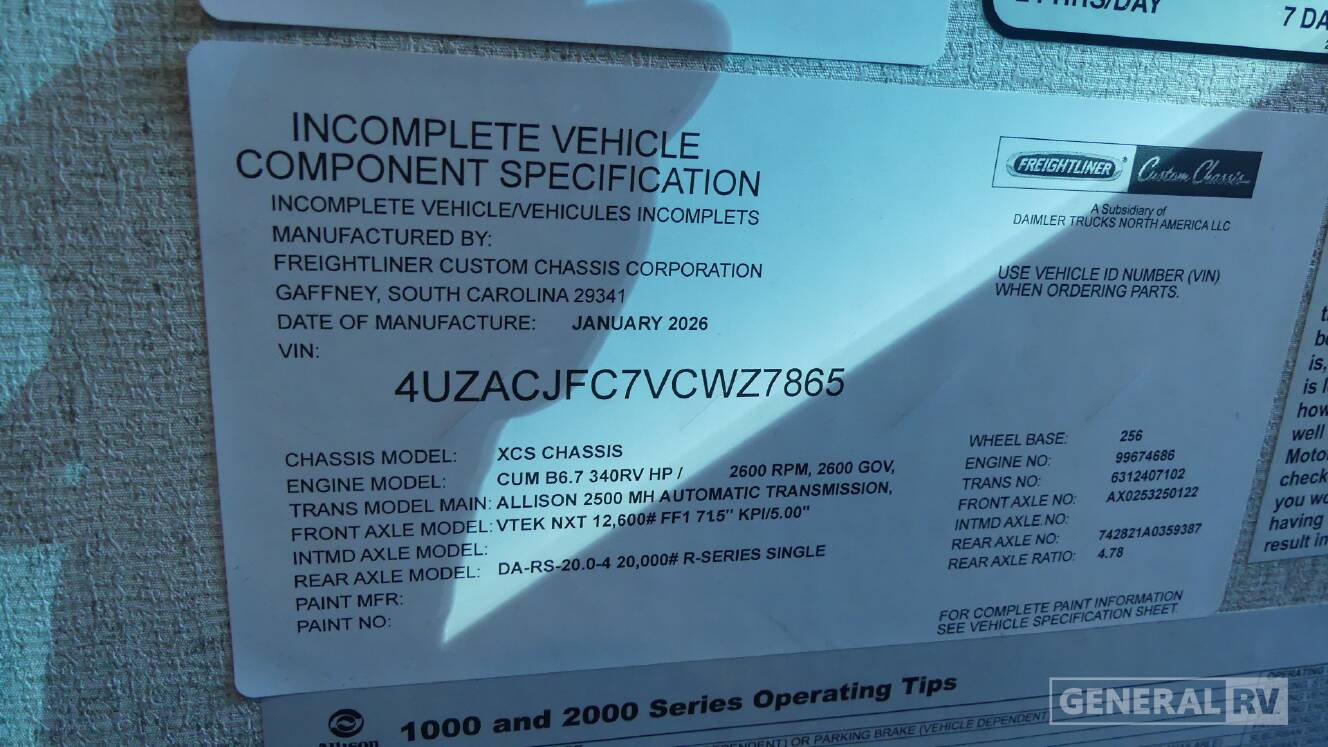 A photo of this 2027 Thor Motor Coach Palazzo 37.5