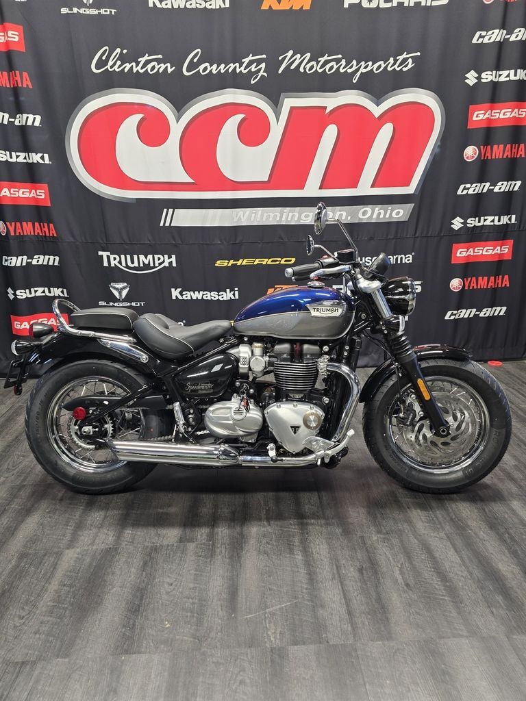2025 Triumph Bonneville Speedmaster Pacific Blue / Silver Ice BASE in Wilmington, OH