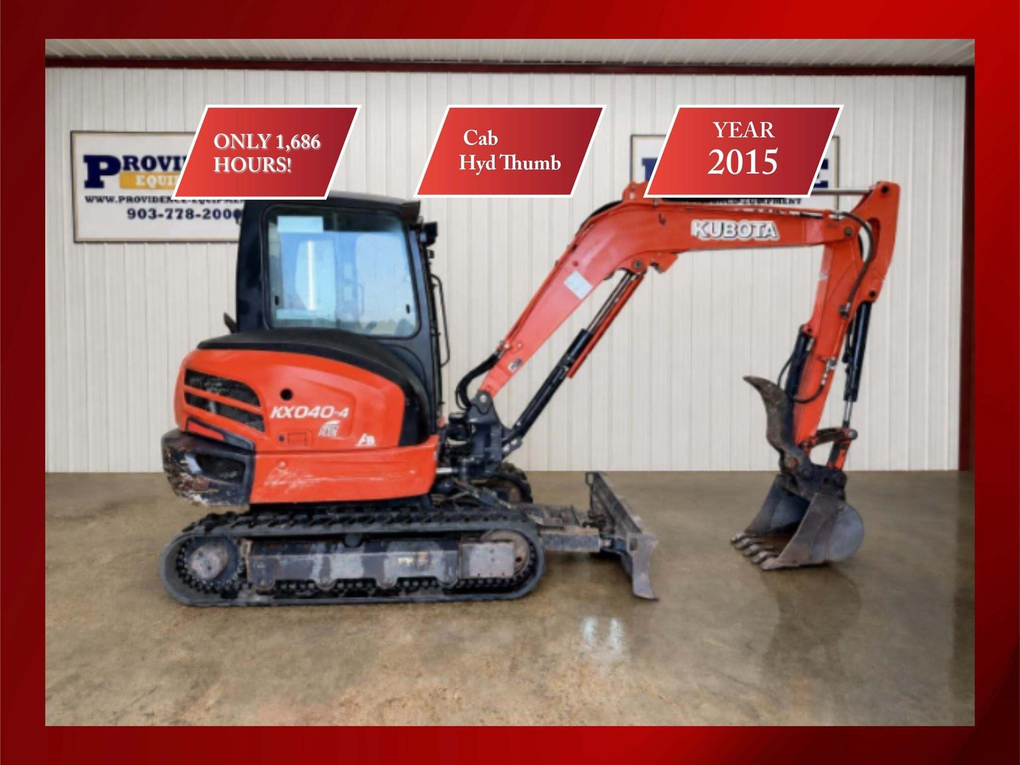 2015 KUBOTA KX040-4 in Trinidad, TX