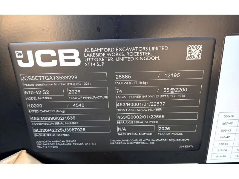 2026 JCB 510-42