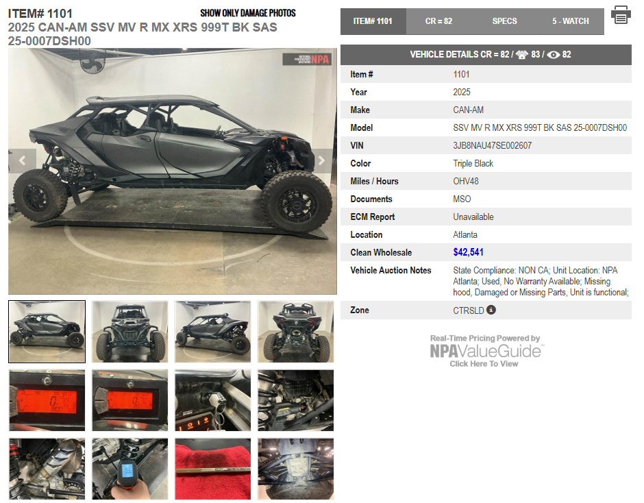 2025 Can-Am Maverick R MAX X rs With SMART-SHOX Recreation/Utility ATV