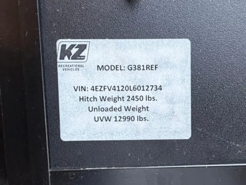 2020 KZ RV Durango Gold G381REF