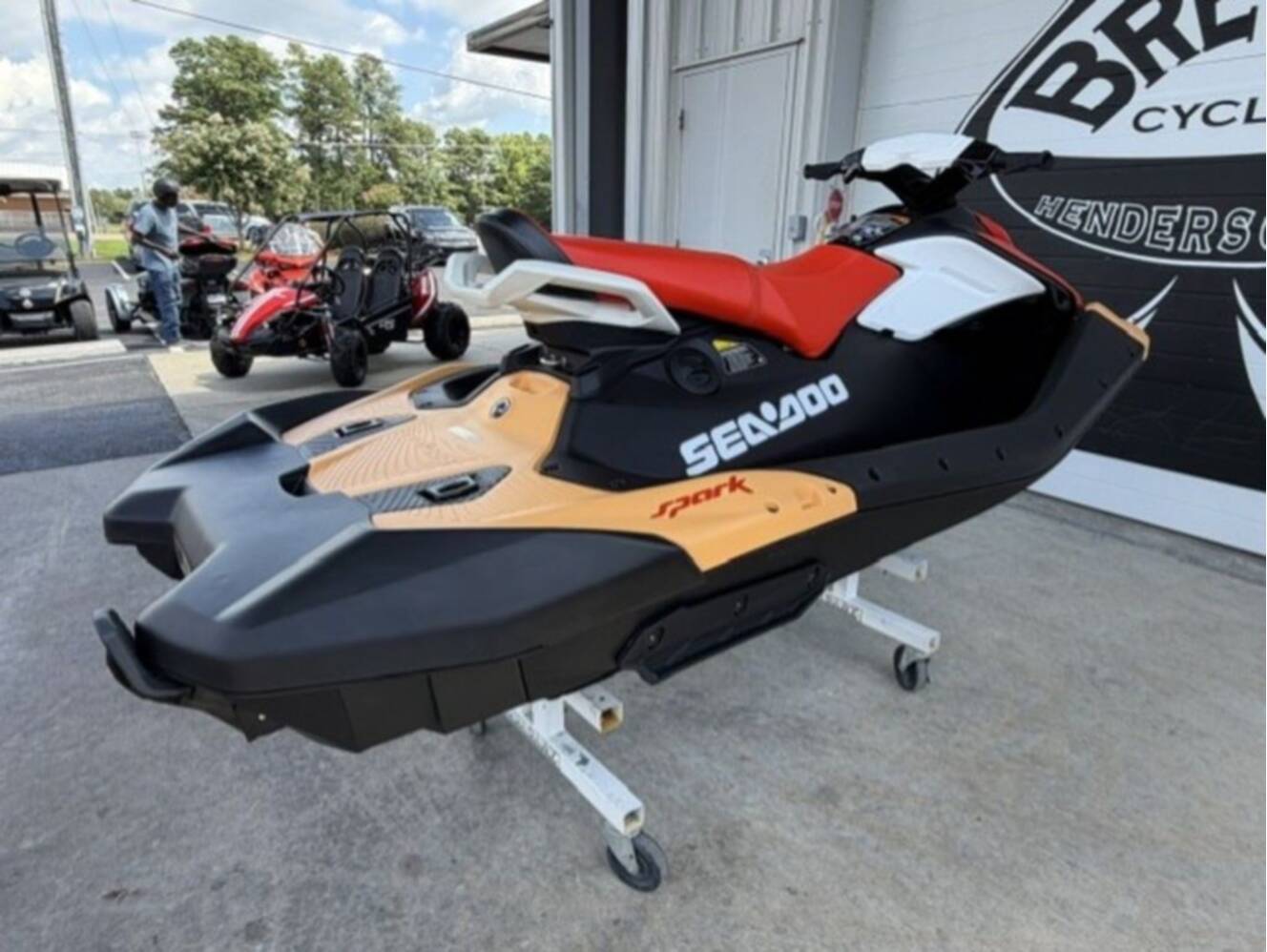 A photo of this 2026 Sea-Doo Spark for 3 Rotax® 900 ACE - 90 CONV with IBR