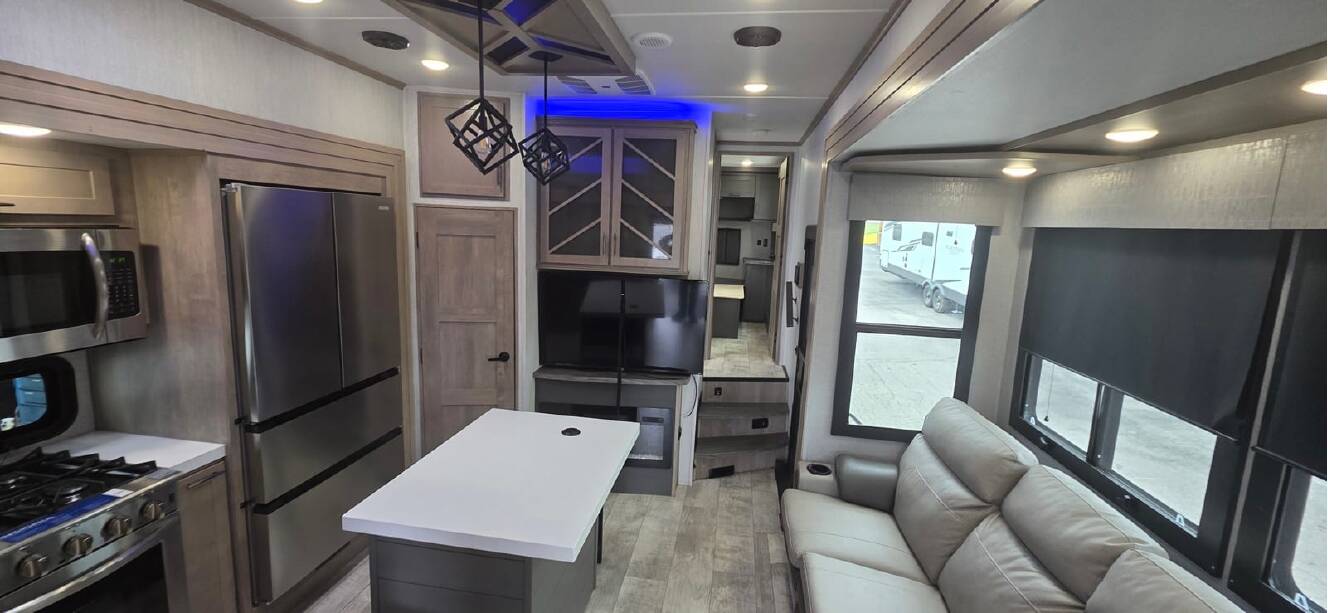 A photo of this 2023 Grand Design Momentum M-Class 349M