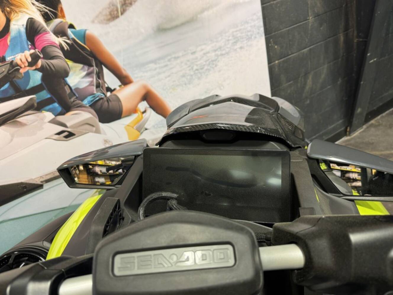 A photo of this 2026 Sea-Doo RXP-X 325 Tech, BRP Premium A, iBR Ice Metal / Manta